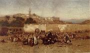 Louis Comfort Tiffany Market Day Outside the Walls of Tangiers oil on canvas